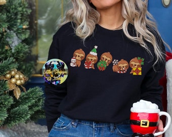 Sloth Christmas Sweatshirt dog lover gift Sloth Sweater Sloth mom gift Sloth lover shirt Holiday Season Holiday vibe Shirt Christmas sweater