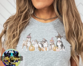 Bull Terrier Halloween camiseta perro amante regalo Bull Terrier mamá regalo Halloween perro camisa otoño perro mamá regalo otoño camisa Halloween regalos