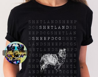 Chien de berger des Shetland tee shirts pour amoureux des chiens t-shirt Sheltie cadeau Sheltie maman sheltie chien maman chemises chien cadeau papa sheltie t-shirt