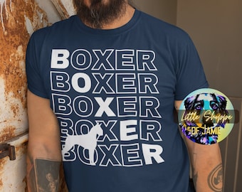 Boxer cane t-shirt amante dei cani camicia boxer cane regali boxer mamma camicie boxer papà magliette boxer cane grafico tee shirt cane mamma regali cane papà camicie