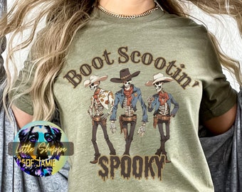 Skeleton Cowboy Halloween t-shirt spooky season shirt western shirt cowboy shirt spooky vibes Halloween gifts western graphic tee shirt gift
