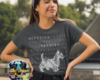 Scottish Terrier graphic tee shirt dog lover shirts Scottie dog t-shirt Scottish Terrier gifts Scottie mom dog mom shirt dog dad gift shirts