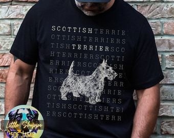 Scottish Terrier graphic tee shirt dog lover shirts Scottie dog t-shirt Scottish Terrier gifts Scottie mom dog mom shirt dog dad gift shirts