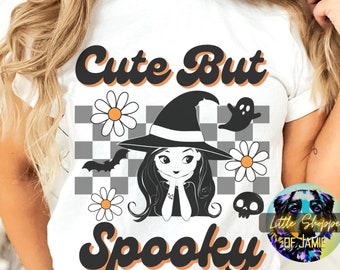 Cute Retro Witch Halloween graphic tee shirt witchy gifts trick-or-treat shirts autumn shirt fall tshirt Retro Halloween t-shirt wiccan gift