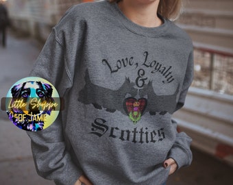 Scottish Terrier graphic Sweatshirt dog lover shirt Scottie dog sweater Scottish Terrier gifts Scottie mom dog mom shirt dog dad gift shirts