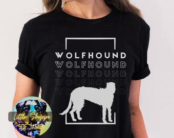 Irish Wolfhound tshirt big dogs shirt Wolfhound gifts dog lover gifts Irish Wolfhound dad tee shirt Wolfhound mom t-shirt gift large dog tee