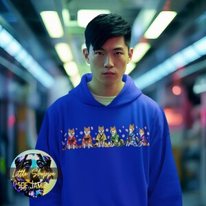 Shiba Inu Rainbow Kimono Sudadera con capucha Camisa de orgullo LGBTQ Akita Inu amante regalos Camisas de inspiración japonesa Suéteres Shiba Inu Sudaderas con capucha anime