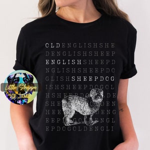 Old English Sheepdog graphic tee shirts dog lover shirt Sheepdog t-shirt Sheepdog gift English Sheepdog mom dog mom shirt dog dad gift shirt