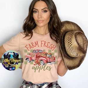 Apple Obstgarten T-Shirt Herbst Shirt Apfel pflücken Shirt Apfel Ernte Geschenke Herbst Geschenke Herbst Ernte Shirts Bauernhof frische Äpfel Landwirtschaft Shirts