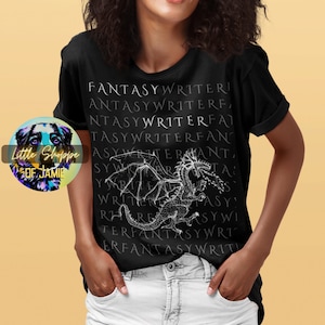 Fantasy writer graphic tee shirt writer gifts author gifts writing t-shirts novelist gift writer shirts author shirts Fantasy author tshirts