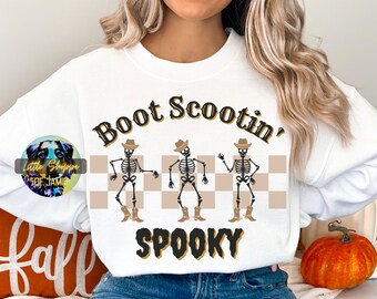 Skelett Cowboy Halloween-tröja läskig säsong western-tröjor cowboy läskiga vibbar Halloween-presenter western grafisk t-shirt presenter