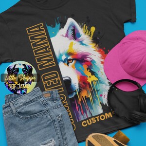 Personalized Samoyed Mama graphic Tee Shirt Customizable Samoyed lover t-shirt custom dog name tshirt personalized Samoyed owner custom gift