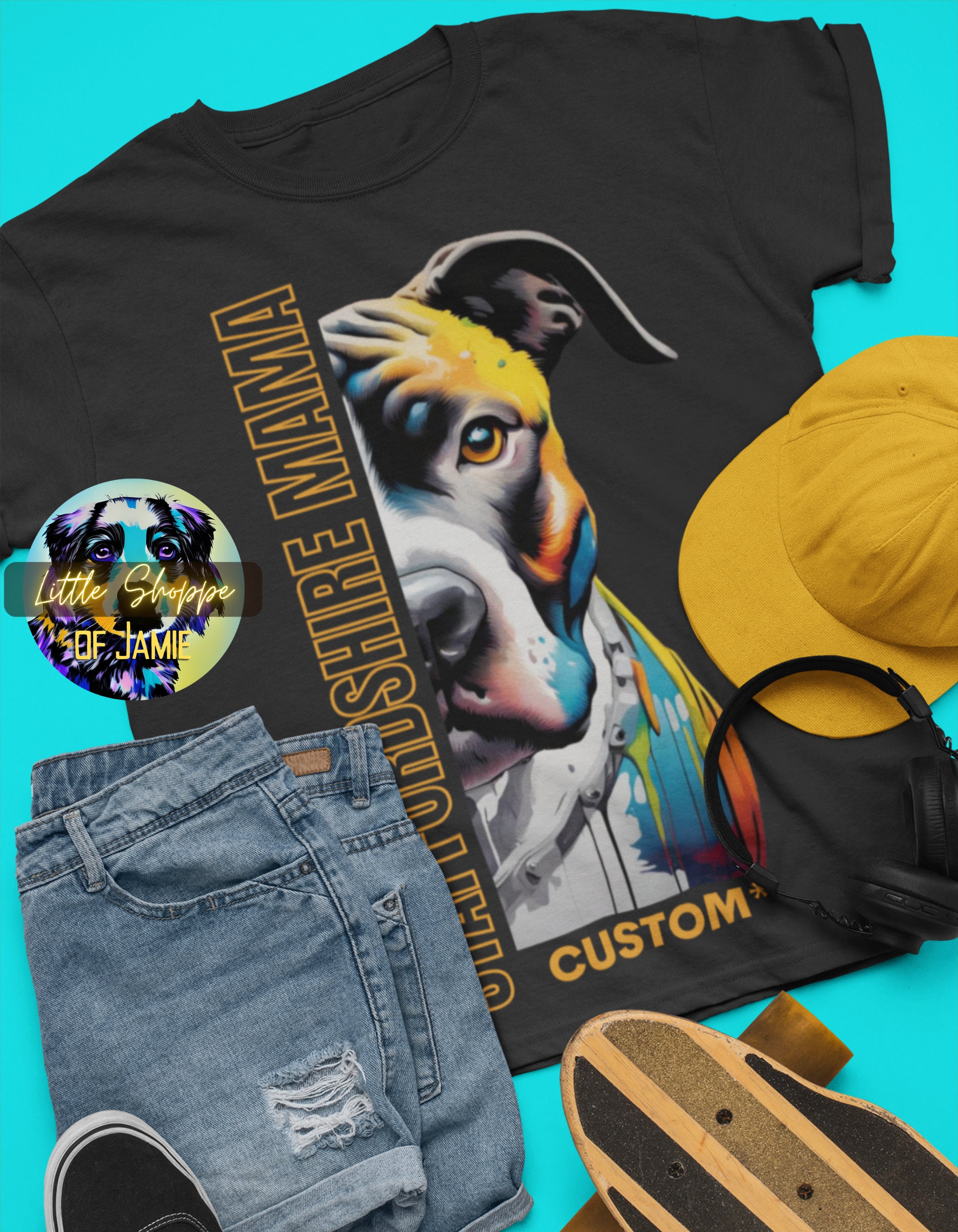Personalized Staffordshire Bull Terrier Graphic Tee Shirt Customizable ...