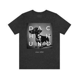 Tax t-shirt wienerhundskjorta taxpresenter wienerhund-t-shirt taxskjorta korvhund hundälskare gåva tax pappa t-shirt present Dark Grey Heather
