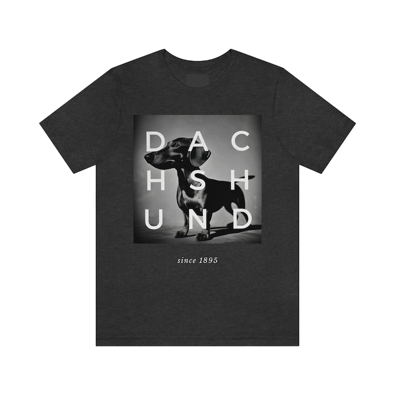 Tax t-shirt wienerhundskjorta taxpresenter wienerhund-t-shirt taxskjorta korvhund hundälskare gåva tax pappa t-shirt present Dark Grey Heather