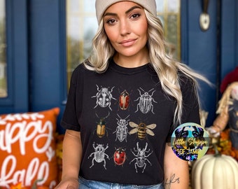Insect collection graphic t-shirt Entomology gift bug collector shirt Entomologist shirt Bug lover gift Ladybug lover Bee Keeper Beetle tees