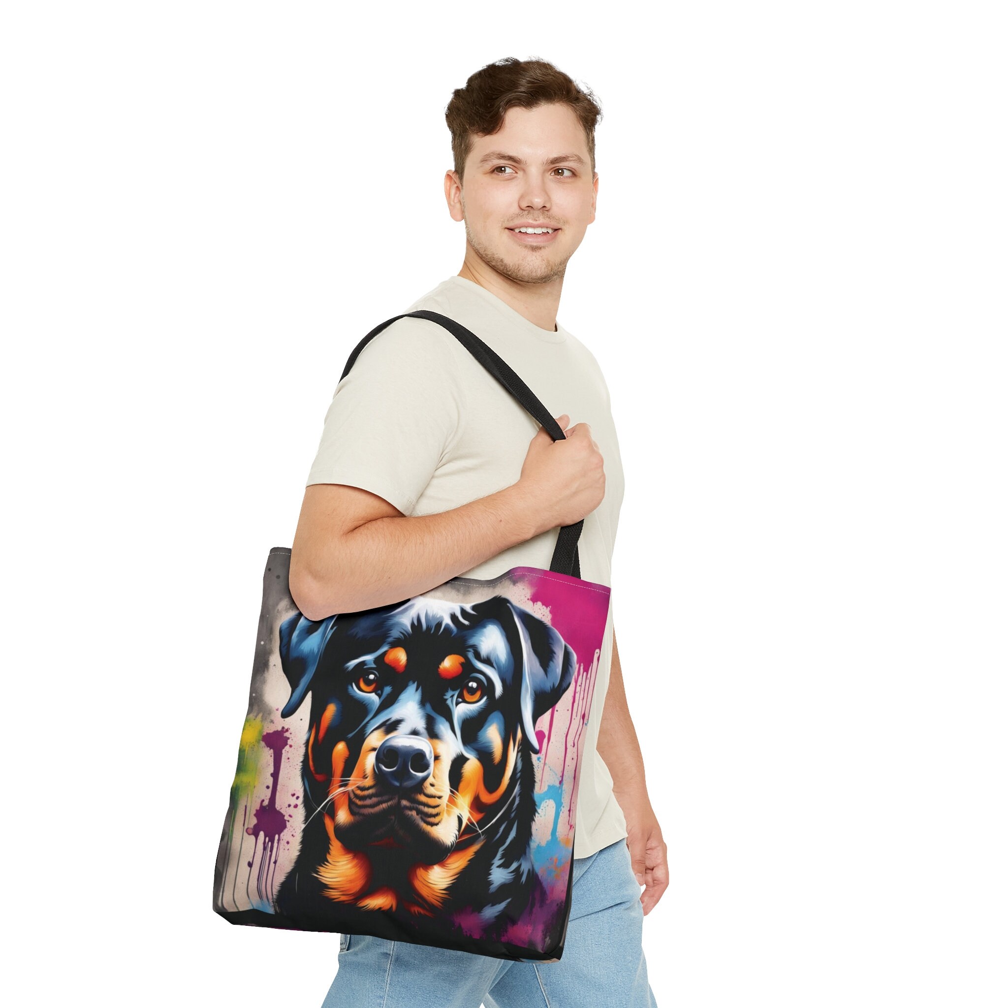 CafePress Rottweiler For Christmas Tote Bag – Natural Canvas Reusable Shopping Bag, Two Sizes - View #11