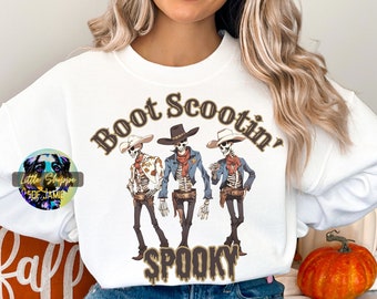Skelett Cowboy Halloween-tröja läskig säsong western-tröjor cowboy läskiga vibbar Halloween-presenter western grafisk t-shirt presenter
