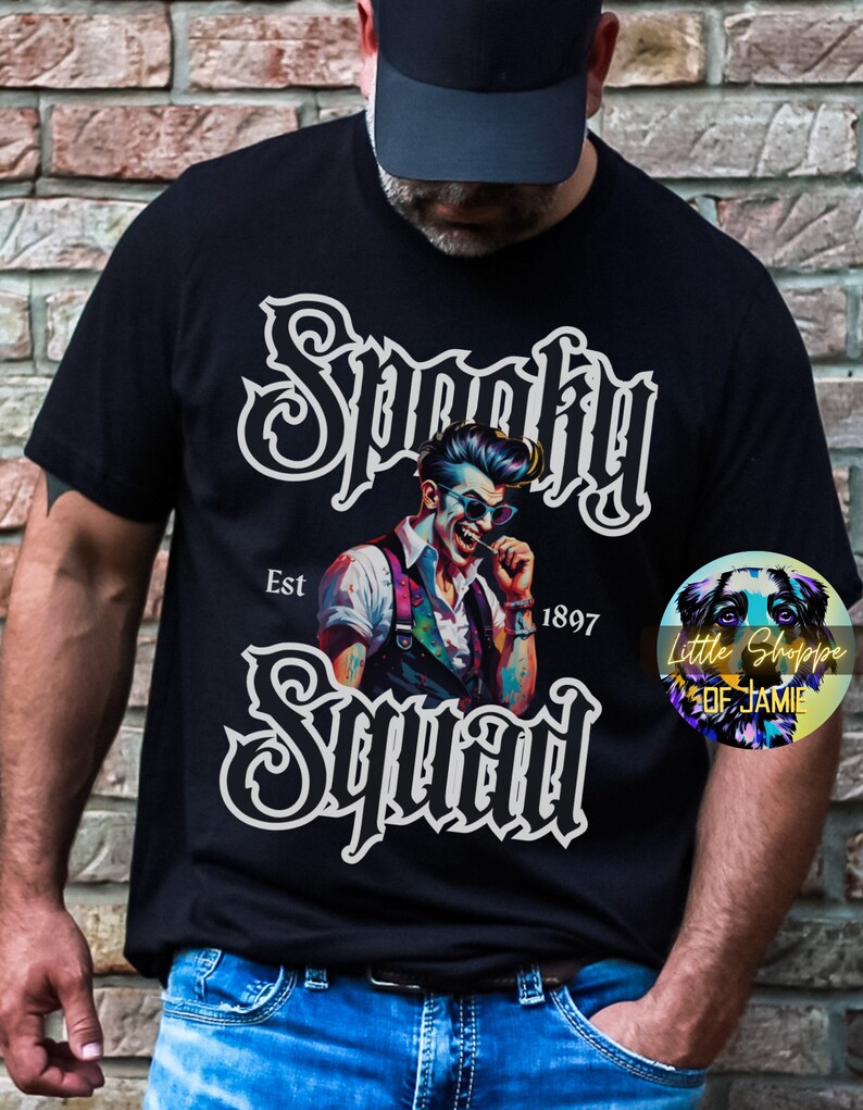 Halloween Hipster Vampire Graphic Tee Shirt Group Party Shirt Men's