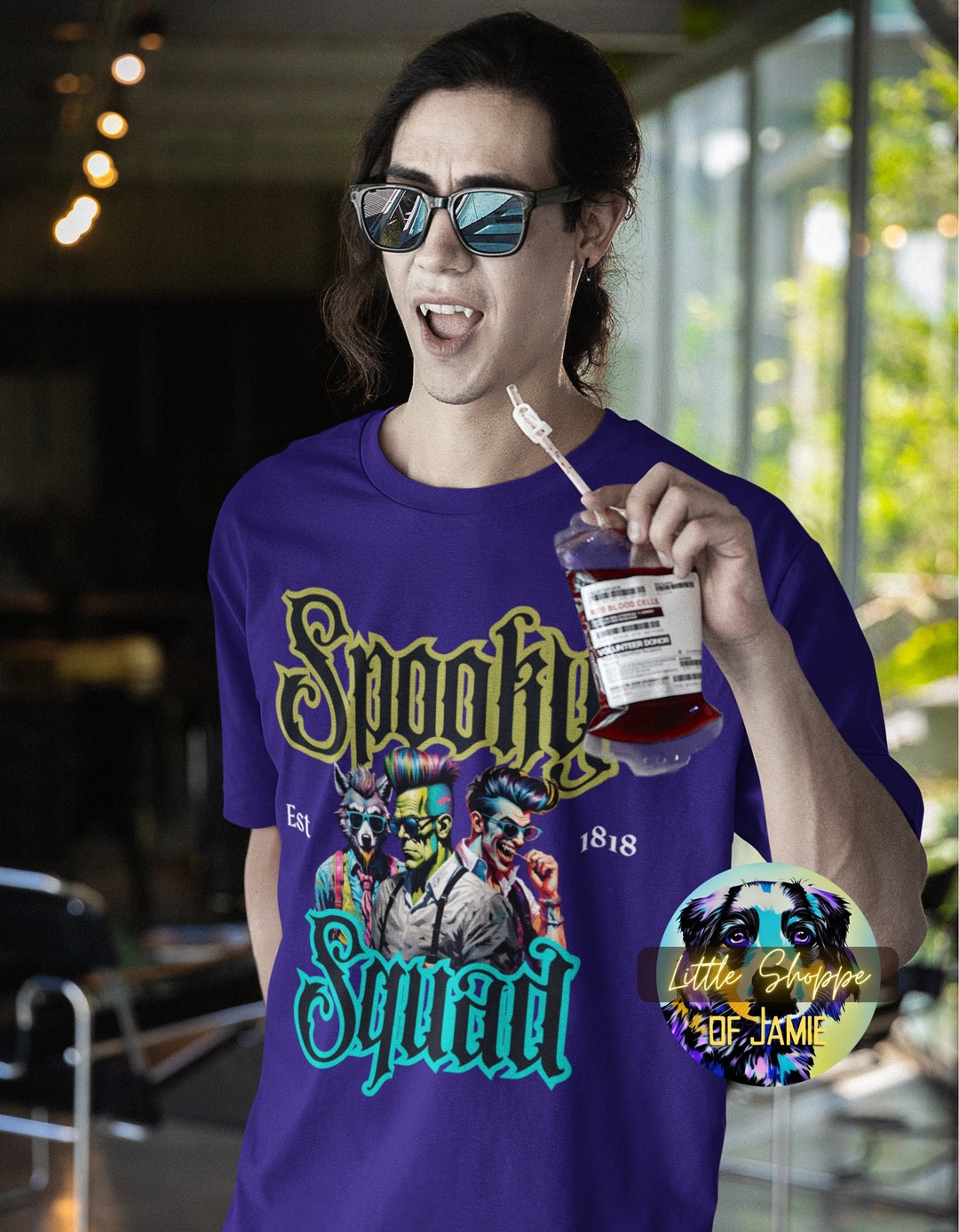 Halloween Hipster Monsters Graphic Tee Shirt Group Party Shirts