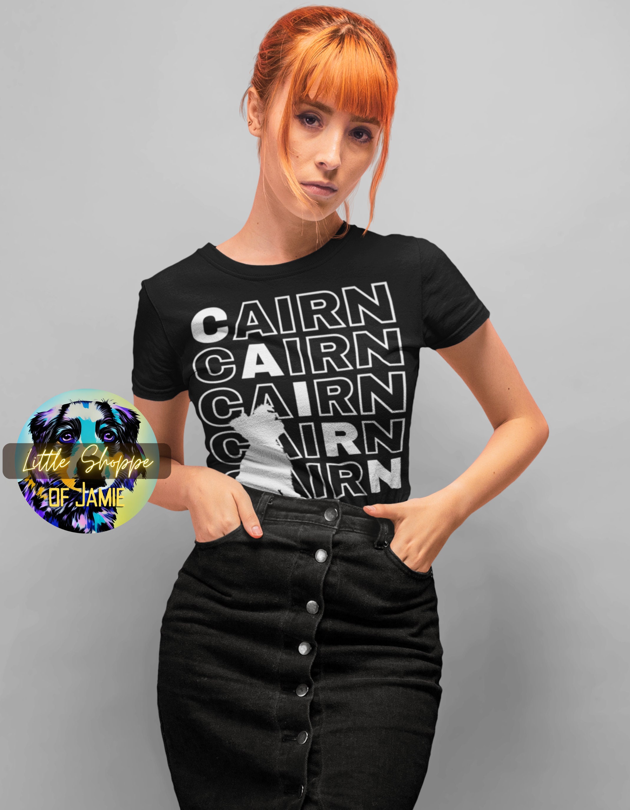 Women’s Premium T-Shirt - Cairn Terrier-Schriftzug main image 1