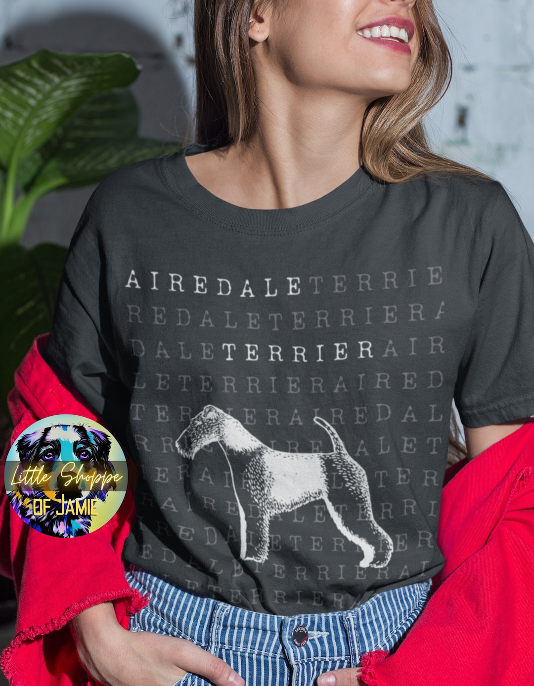 Airedale Terrier Graphic Tee Shirt Dog Lover Gifts Airedale Terrier