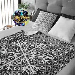 Snowflake Christmas blanket winter gift cozy blankets warm winter blankets Christmas gift throw blanket home décor winter Bedroom decoration