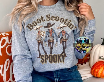 Skelett Cowboy Halloween-tröja läskig säsong western-tröjor cowboy läskiga vibbar Halloween-presenter western grafisk t-shirt presenter