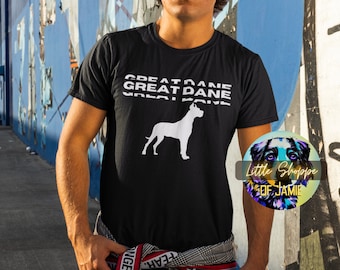 Great Dane tshirt grote honden shirt Great Dane geschenken hond minnaar geschenken Great Dane vader tee shirt Great Dane moeder Great Dane t-shirt cadeau grote honden