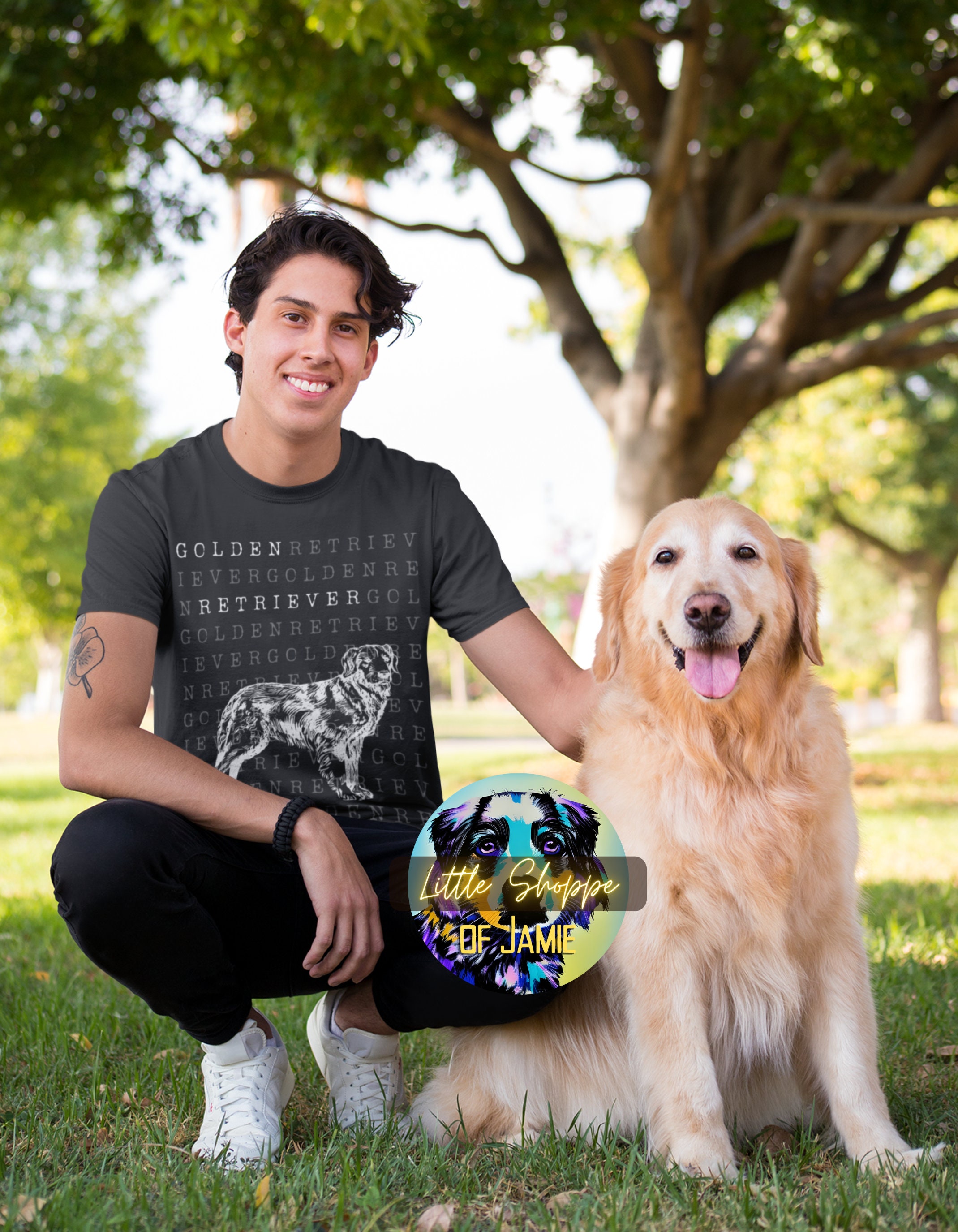 T-shirt Donna Personalizzabile 'Mamma Del Miglior Golden Retriever Del Mondo' Con Nome Del Cane, 100% Cotone, Taglie S-XL