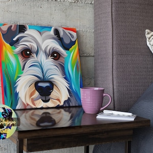 Schnauzer canvas wall art giant schnauzer gifts living room wall art miniature schnauzer portraits bedroom art dog gifts Housewarming gifts