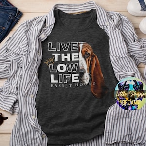Basset Hound graphic tee shirt Urban streetwear dog lover gift Basset Hound mom gift Basset Hound dad shirt dog mom t-shirts dog owner gifts