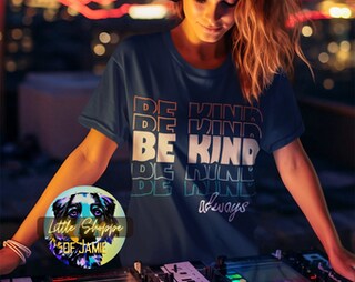 MOUSYA Maglietta Donna Be Kind - Scritta Motivazionale A Cuore, Cotone Morbido