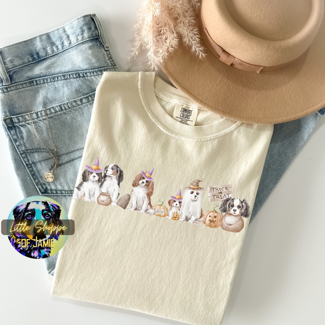 Cavalier King Charles Spaniel Halloween Tshirt Dog Lover Gift Cavalier