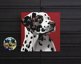 Dalmatiner Leinwand Wandkunst Dalmatiner Deko Hund Portraits Wohnzimmer Wandkunst Schlafzimmer Wandkunst Eingangsbereich Büro Einweihungsparty Geschenke