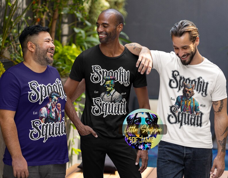 Halloween Hipster Vampire Graphic Tee Shirt Group Party Shirt Men's