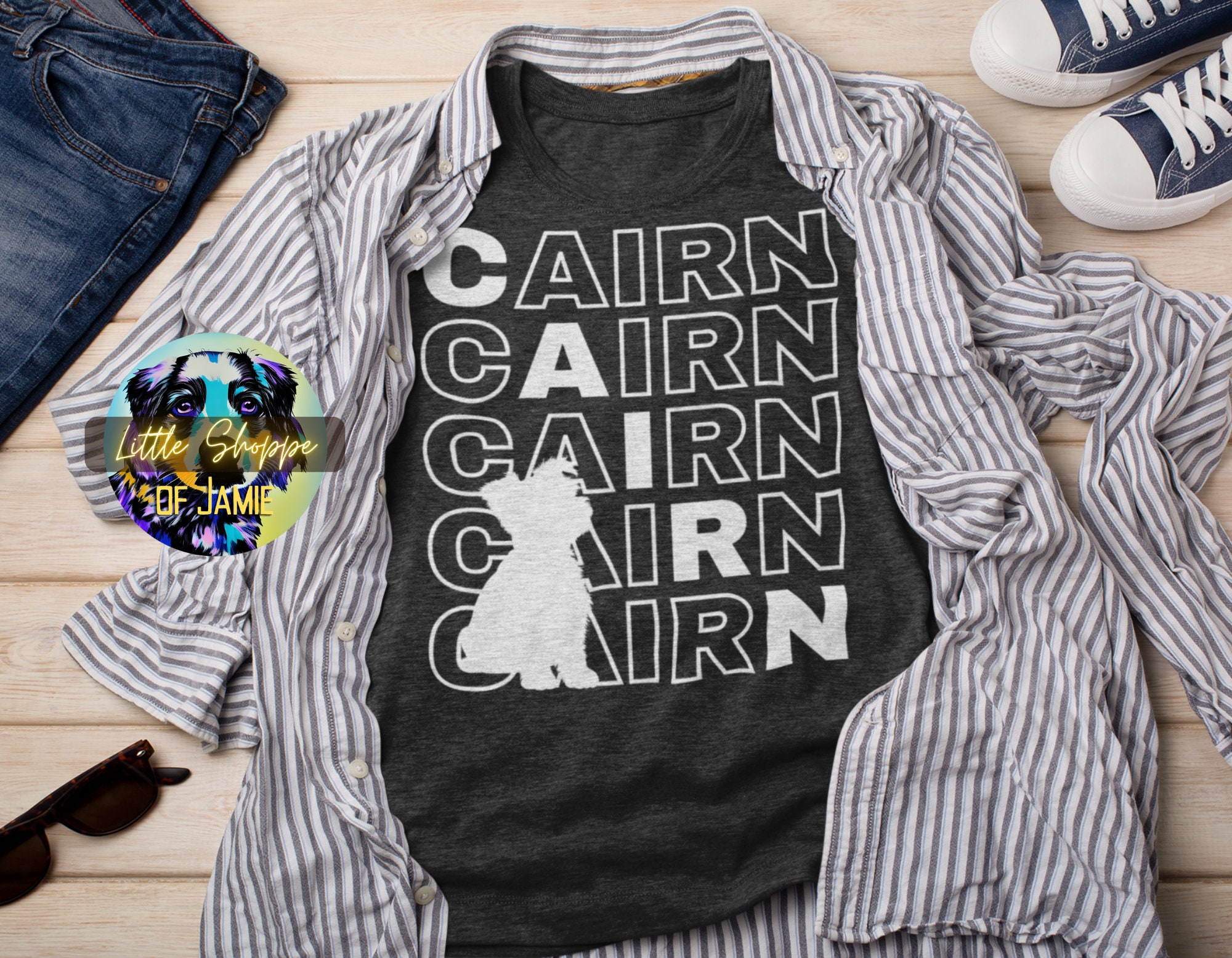 Women’s Premium T-Shirt - Cairn Terrier-Schriftzug