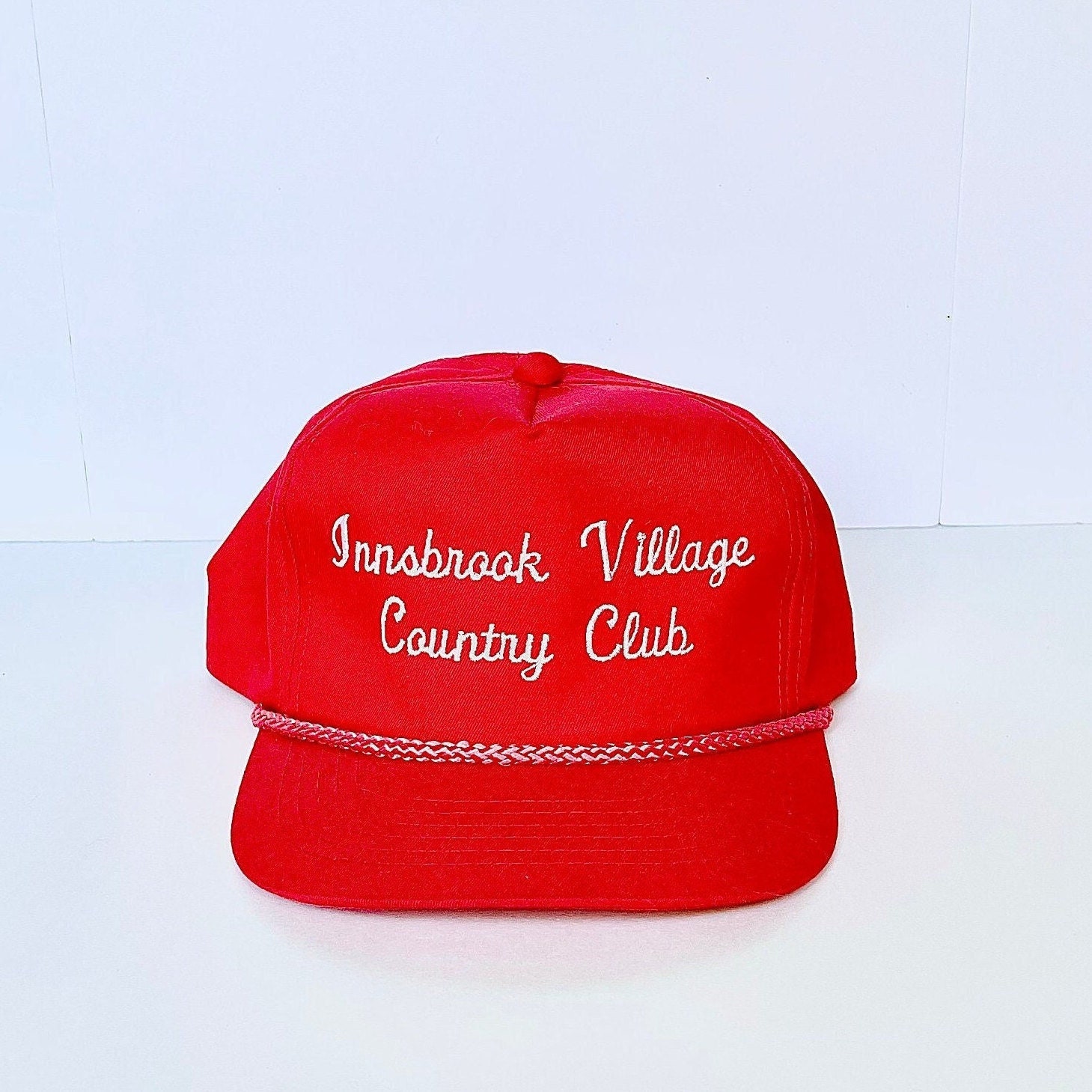 Vintage Red Adjustable Snap Back Hat by Youngan