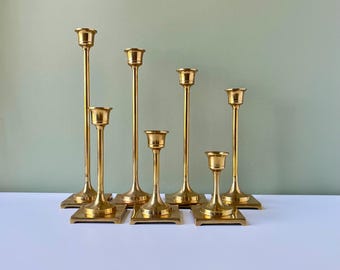 Vintage Brass Candle Holders
