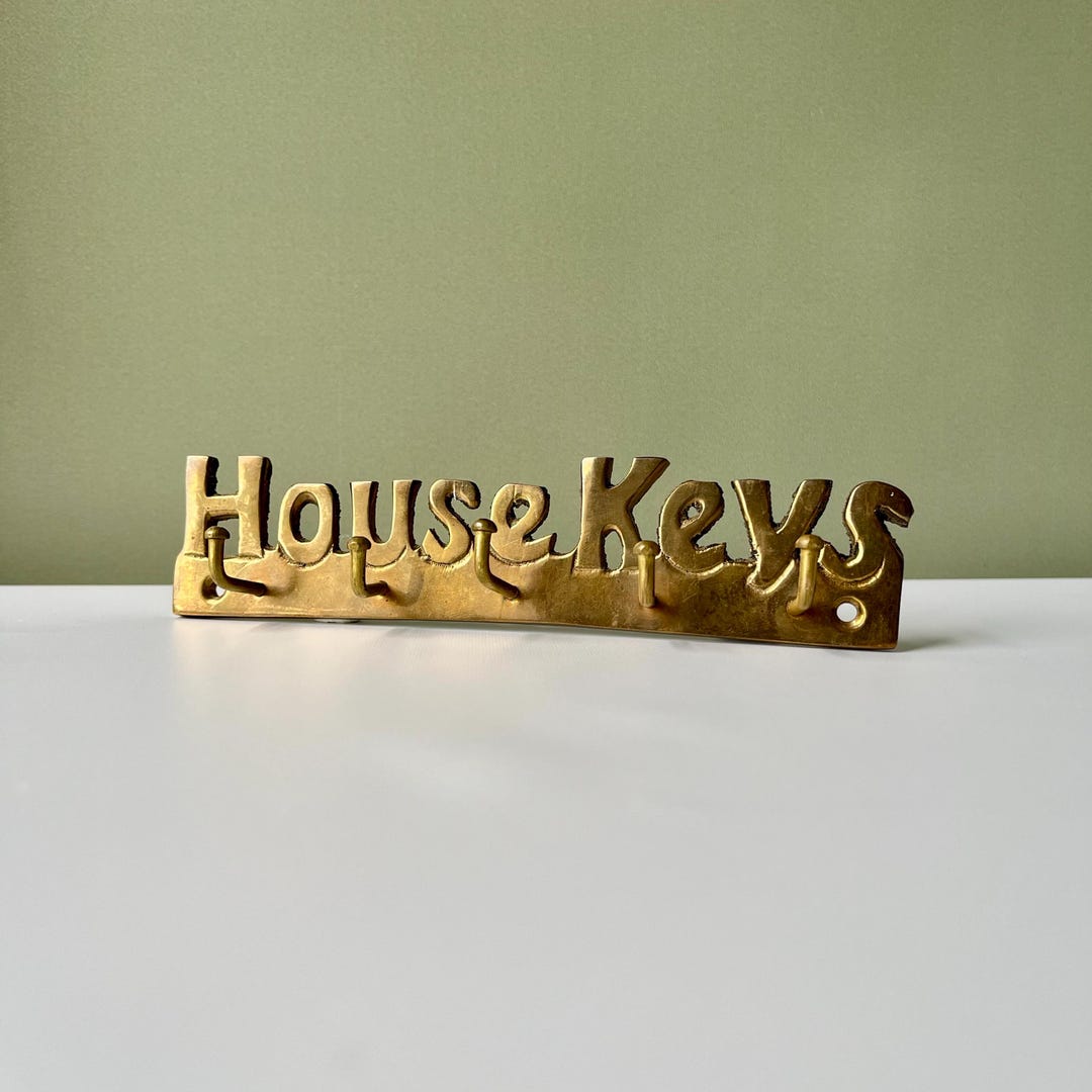 Vintage Brass House Key Holder