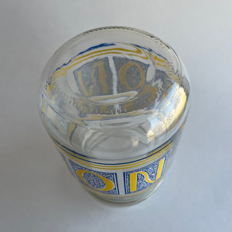 Vintage Noel Jar, Christmas Holiday Glass Container With Plastic Lid