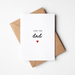 Love You Dad Fathers Day Card, Personalised Fathers Day Card For Dad, Simple Dad Birthday Card, Daddy Thank You Card For Special Dad