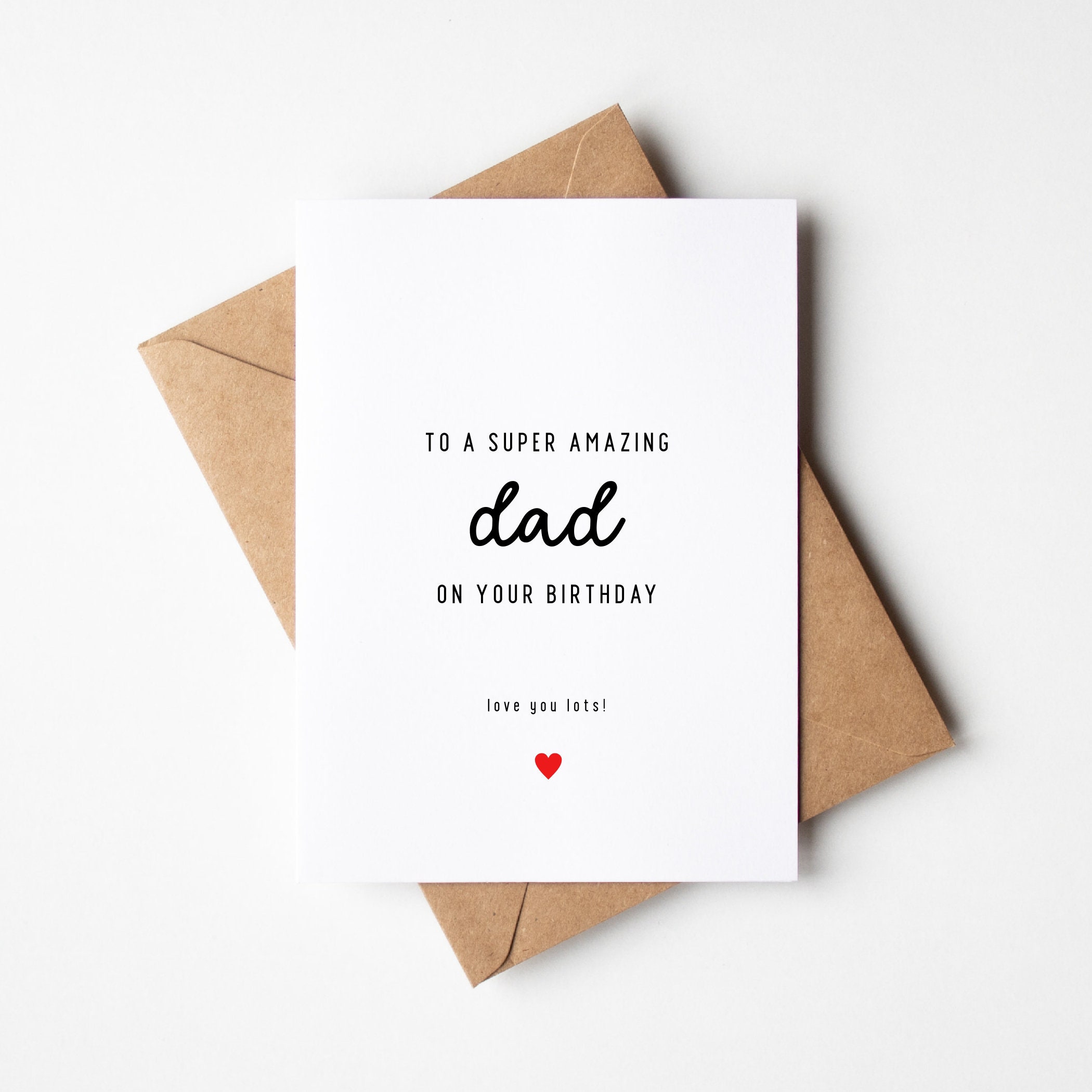 Happy Birthday Card Dad Birthday Card for Dad to A Super Etsy