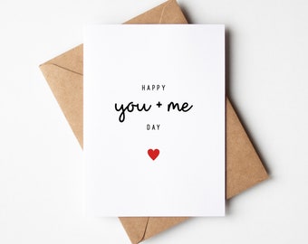Anniversary Card for Them, Simple Anniversary Gift for Her/Him, Happy You and Me Day, Cute Anniversary Card for Her, Gift for Him