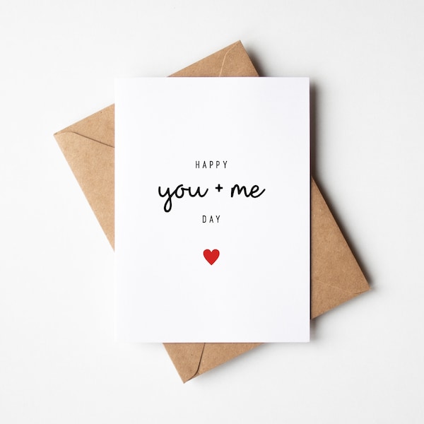 Anniversary Card for Them, Simple Anniversary Gift for Her/Him, Happy You and Me Day, Cute Anniversary Card for Her, Gift for Him