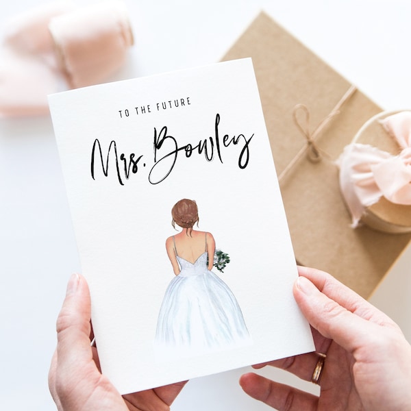 Future Mrs. | Custom Engagement Card | Personalized Wedding Stationery | Greeting Card | Engagement Gift | Bridal Shower Card