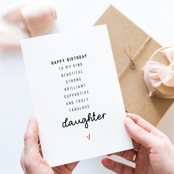 Daughter Birthday Card Poem, Amazing Daughter Gift, Birthday Card Daughter, Special Daughter Birthday Card, Birthday Card Daughter