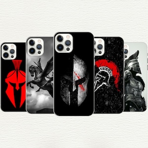 Spartan Warrior Phone Case, Ancient Greece Soldier , Spartan Helmet, Iphone 16, 15, 14, 13, 12, 11, X, SE, Galaxy S, Note, Custom Phone Case