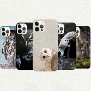 Capa de telefone legal de coruja, presente de vida selvagem, amante de corujas, animal da floresta, pássaro sábio, iPhone 16, 15, 14, 13, 12, 11, X, SE, Galaxy S, capa de telefone personalizada