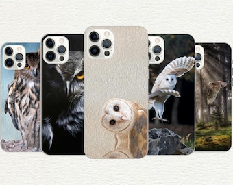 Elegante funda de búho para teléfono: regalo para amantes de la vida silvestre, personalizable para iPhone y Galaxy